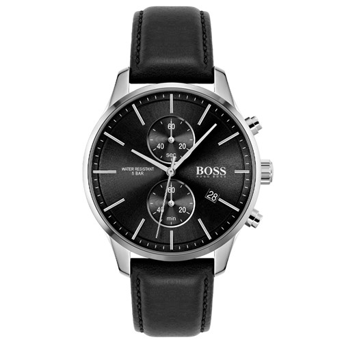 RelÃ³gio Hugo Boss Masculino Couro Preto - 1513803 By Vivara - Preto - Masculino - Dafiti