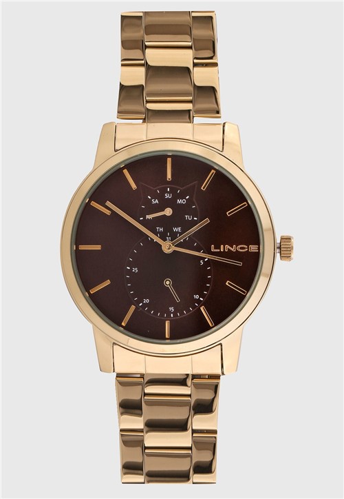 Relógio Lince LMGJ086L N1KX Dourado/Marrom