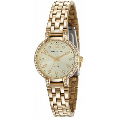 Relï¿½gio Feminino Dourado Seculus Classic 23595LPSVDS1