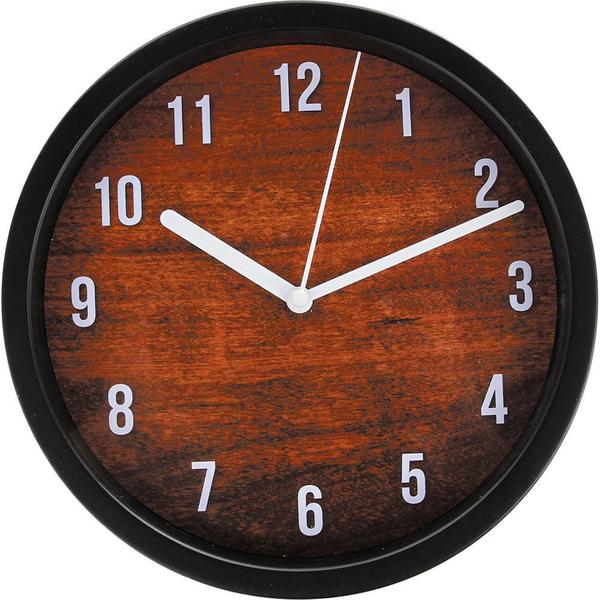 Relógio 20cm Redondo Pequeno Cazza Madeira