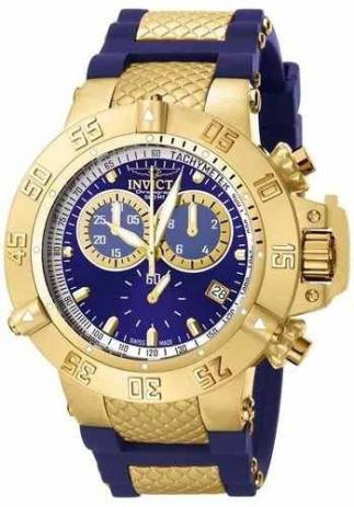 Relógio 5515 Subaqua Dourado e Azul Original - Iv