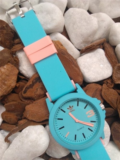Relógio Adidas Borracha Azul/rosa 2053