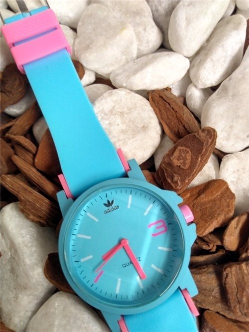 Relógio Adidas Borracha Azul/rosa 2571