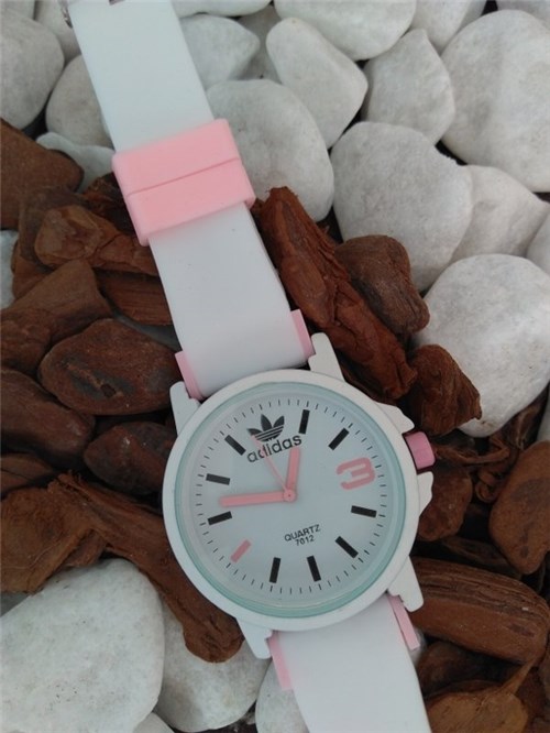 Relógio Adidas Borracha Branco/rosa 2571