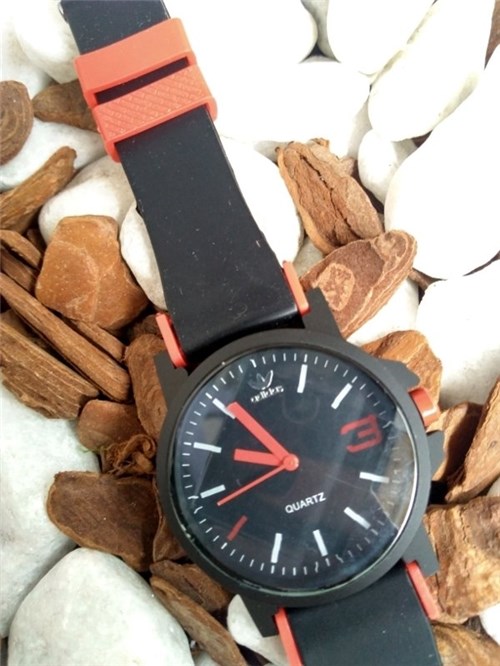 Relógio Adidas Borracha Preto/vermelho 2571