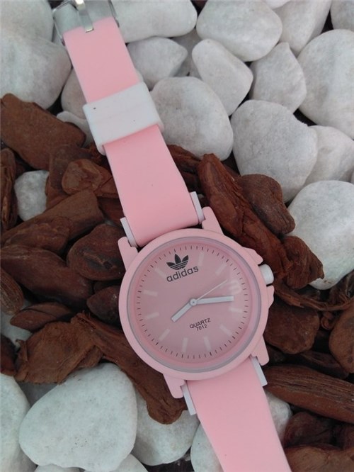 Relógio Adidas Borracha Rosa/branco 2571