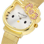 Relógio Adolescente/criança Hello Kitty Inoxidável Dourado