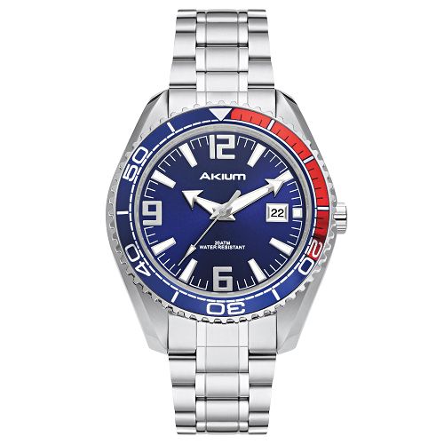 Relógio Akium Masculino Aço - G7082 SS VD53 BLUE
