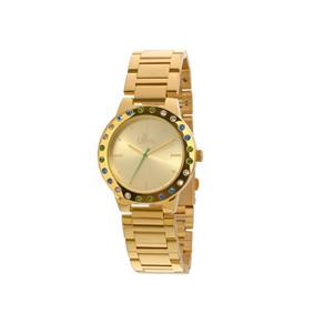 Relógio Alora Feminino Dourado Azul - UN