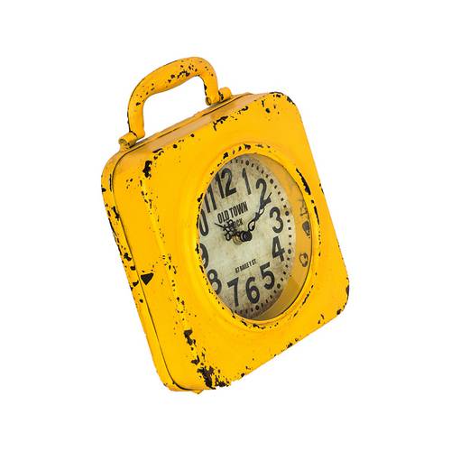 Relógio Amarelo em Ferro 81017 Oldway