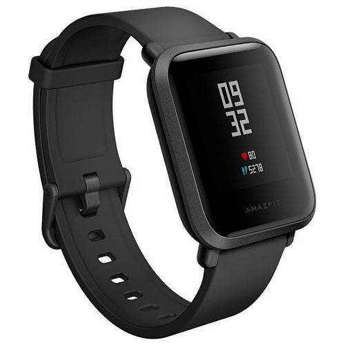 Relógio Amazfit Bip A1608 Ligação/Redes Sociais com Bluetooth/GPS Wifi - Preto com Película Gel