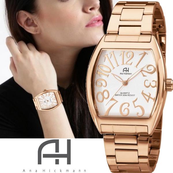 Relógio Ana Hickmann Feminino Rosê Todo em Aço Original AH20079Z