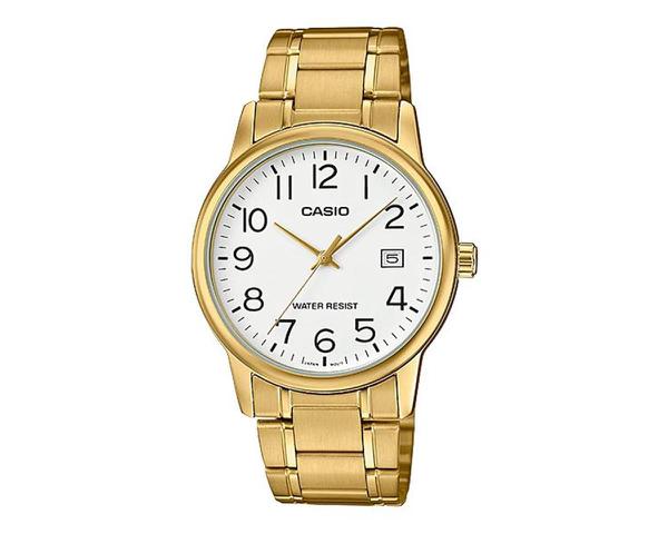Relógio Analógico Casio Collection Masculino Dourado MTP-V002G-7B2UDF