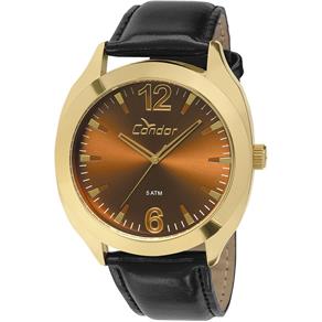 Relógio Analógico Condor Couro com Pulseira CO2035KQQ/K2M Preto/Bronze