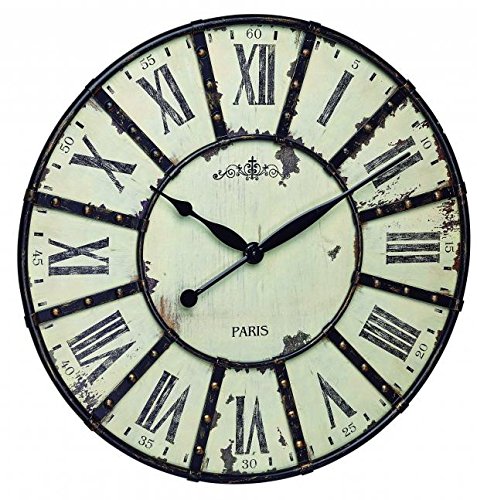 Relógio Analógico de Parede Vintage Paris