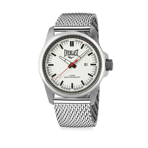 Relógio Analógico de Pulso Masculino Everlast Pulseira Aço