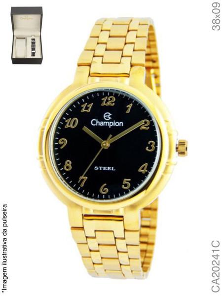 Relógio Analógico Feminino Champion CA20241C Dourado + Pulseira