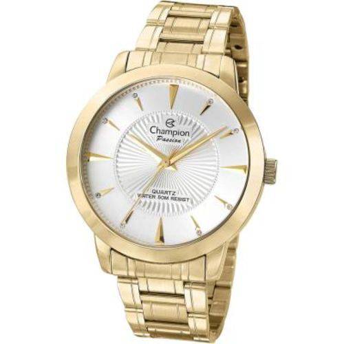 Relógio Analógico Feminino Champion Fashion CN29258H Dourado - Pulseira de Aço, Resistente à Água