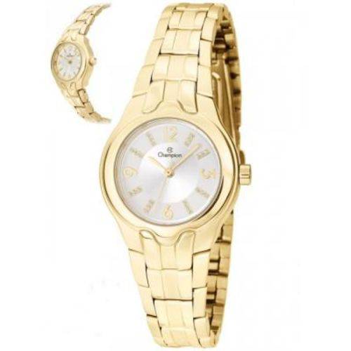 Relógio Analógico Feminino Champion Social CH24884H Dourado - Pulseira de Aço, Resistente à Água