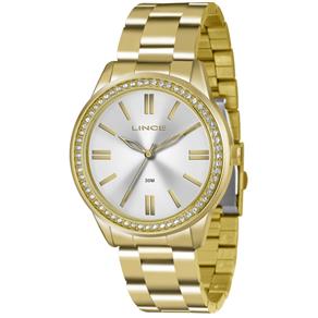 Relógio Analógico Feminino Lince Dourado Lrg4341l S1kx