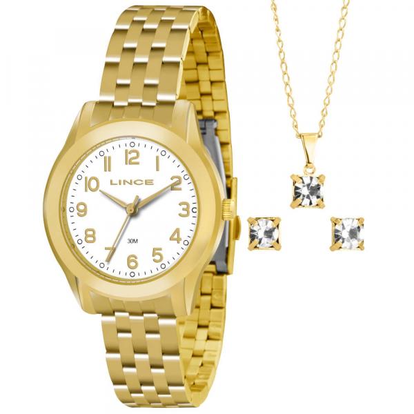 Relógio Analógico Lince Feminino LRG4313LK129B2KX Dourado