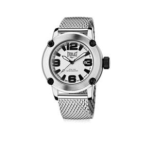 Relógio Analógico Masculino Everlast Pulseira Aço Mesh Branco