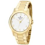 Relógio Analógio Feminino Champion Fashion CN26751H Dourado - Pulseira de Aço e Resistente à Água