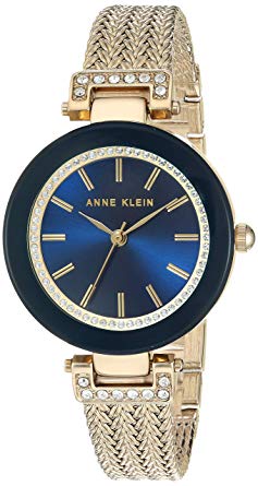 Relógio Anne Klein Cristal Swarovski Gold/Navy Blue AK/1906NVGB