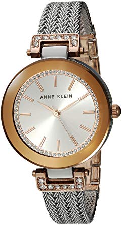 Relógio Anne Klein Cristal Swarovski Silver/Rose Gold AK/1907SVRT