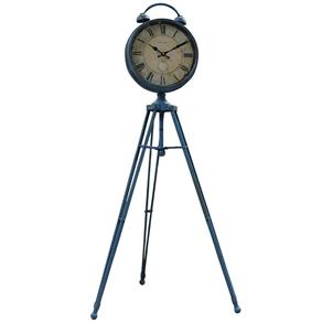 Relógio Antigo com Tripé de Ferro Oldway - 110x50 Cm