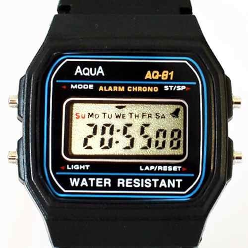 Relogio Aqua Aq-91 Retrô Vintage Aprova Dagua Oferta