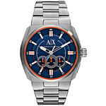 Relógio Armani Exchange Cronógrafo Ax1800/1an Azul/laranja