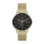 Relógio Armani Exchange Masculino Cayde Dourado AX2715/1DN