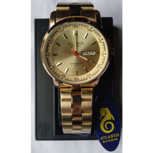 Relógio Atlantis 6184G Dourado - Unissex - Original