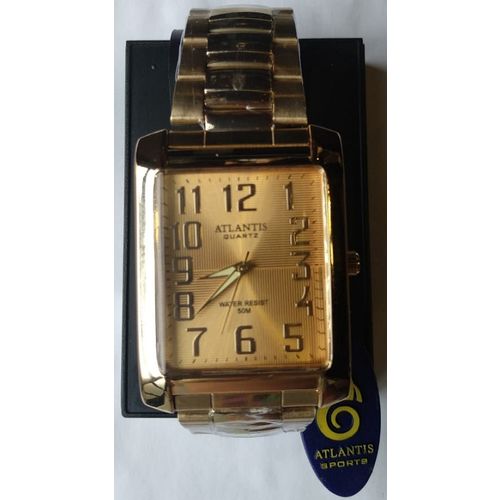 Relógio Atlantis A3072 Dourado (números) - Unissex - Original