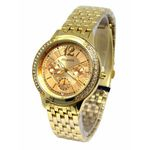 Relógio atlantis b3362 dourado feminino - original