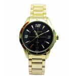 Relogio Atlantis Feminino B3442 Dourado Fundo Preto