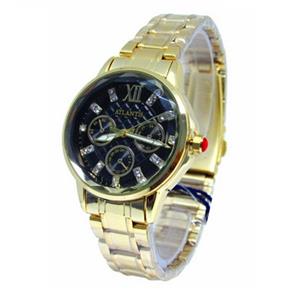 Relogio Atlantis Feminino B3345 Dourado Fundo Preto