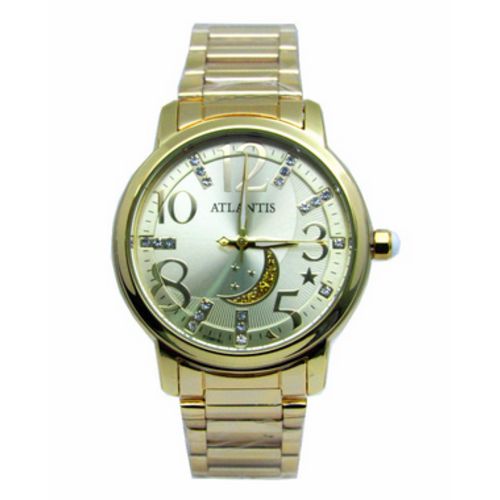 Relogio Atlantis Feminino Dourado B3329