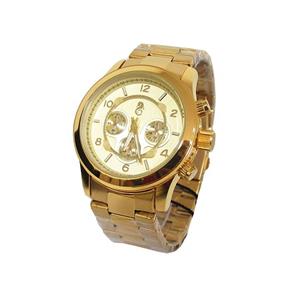 Relogio Atlantis Feminino G3153 Fundo Dourado