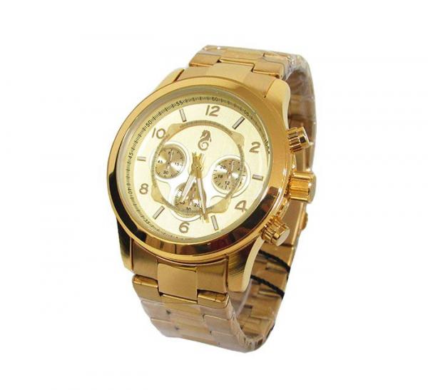 Relogio Atlantis Feminino G3153 Fundo Dourado