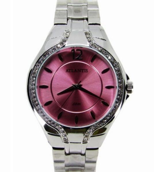 Relogio Atlantis Feminino G3413 Fundo Rosa