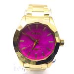 Relogio Atlantis Feminino G3434 Dourado Fundo Rosa