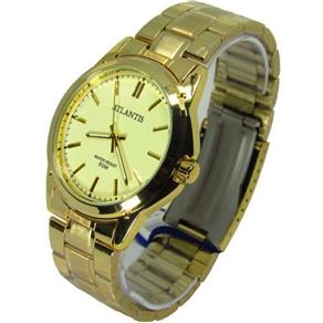 Relogio Atlantis Feminino G3337 Fundo Dourado