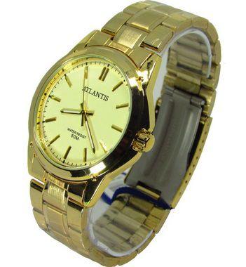 Relogio Atlantis Feminino G3337 Fundo Dourado