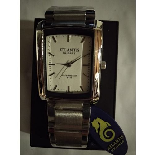 Relógio Atlantis G3255 Prata Fundo Branco - Feminino - Original