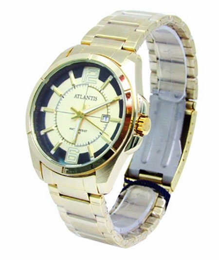 Relogio Atlantis Masculino G3332 Social Dourado