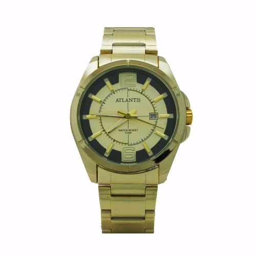 Relogio Atlantis Masculino G3332 Social Dourado