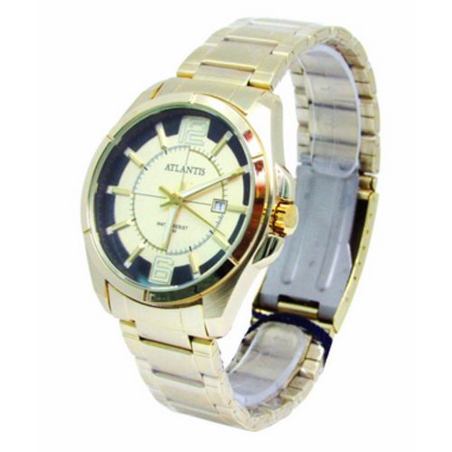 Relogio Atlantis Masculino G3332 Social Dourado