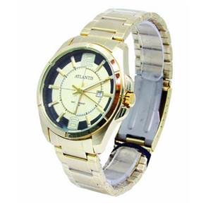 Relogio Atlantis Masculino G3332 Social Dourado